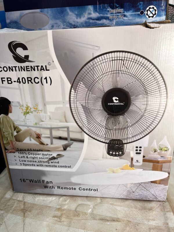 Ventilateur mural Continental FB-40RC(1) 16” avec télécommande