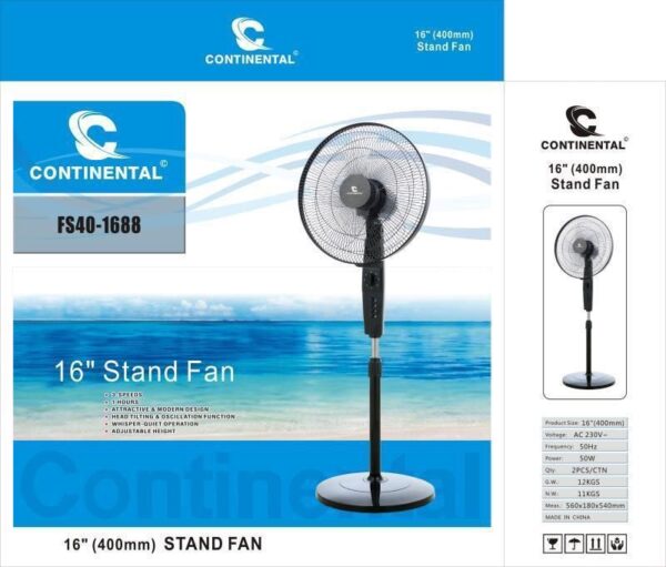 Ventilateur sur pied Continental FS40-1688 16” (400mm)