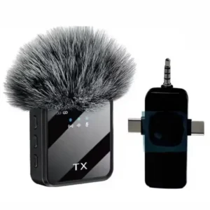 Microphone Sans Fil F11-2 – 2 Micros + 1 Récepteur – Réduction de Bruit – Pour Téléphone